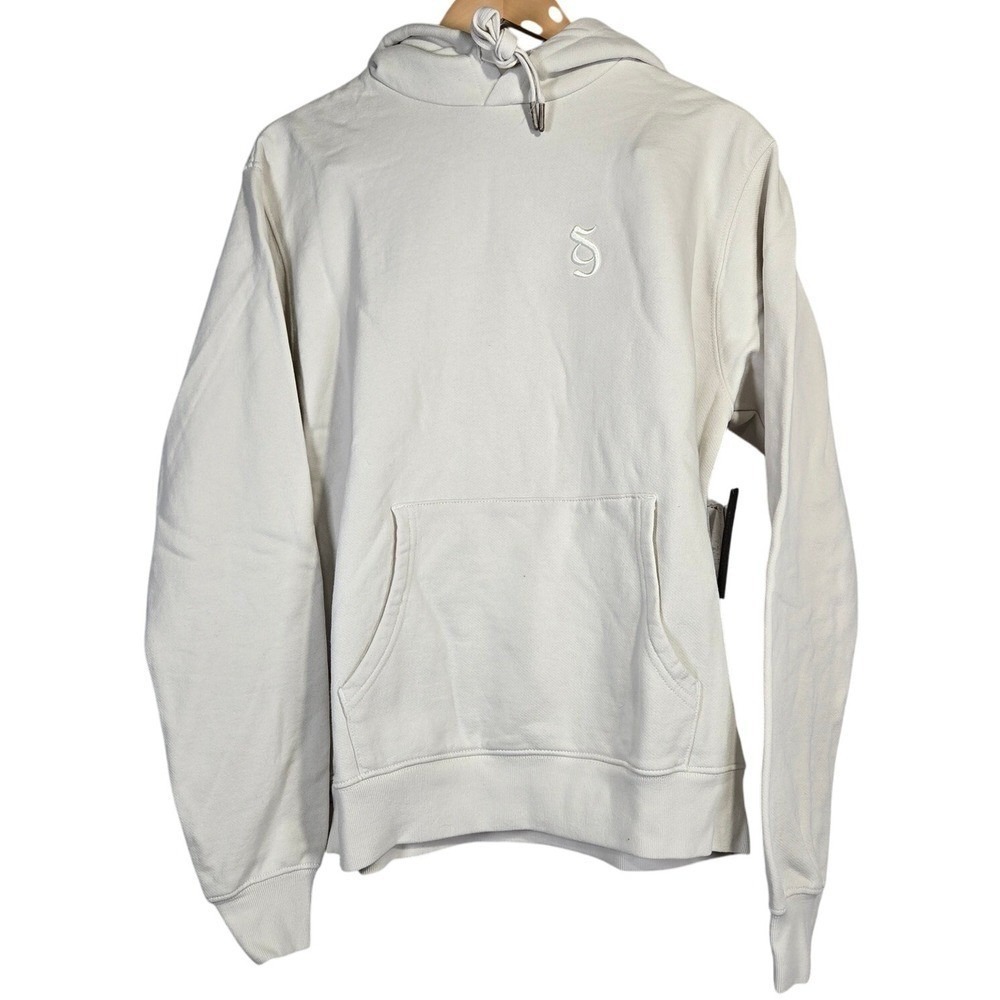 Spiritual Gangster SG Monogram Classic Hoodie Sweatshirt Beige‎ S Made in USA